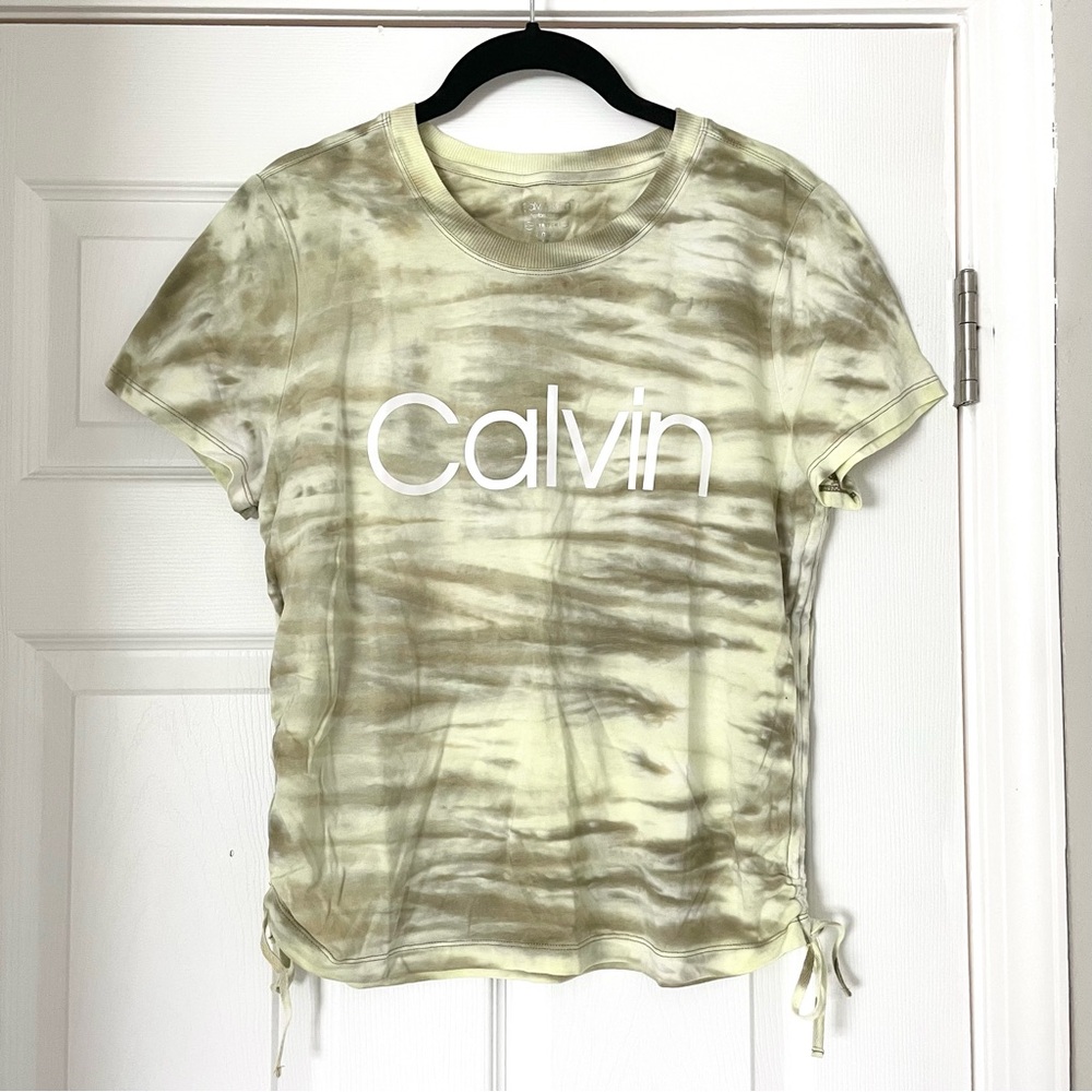 Calvin Klein Tie-Dyed Ruched Logo T-Shirt